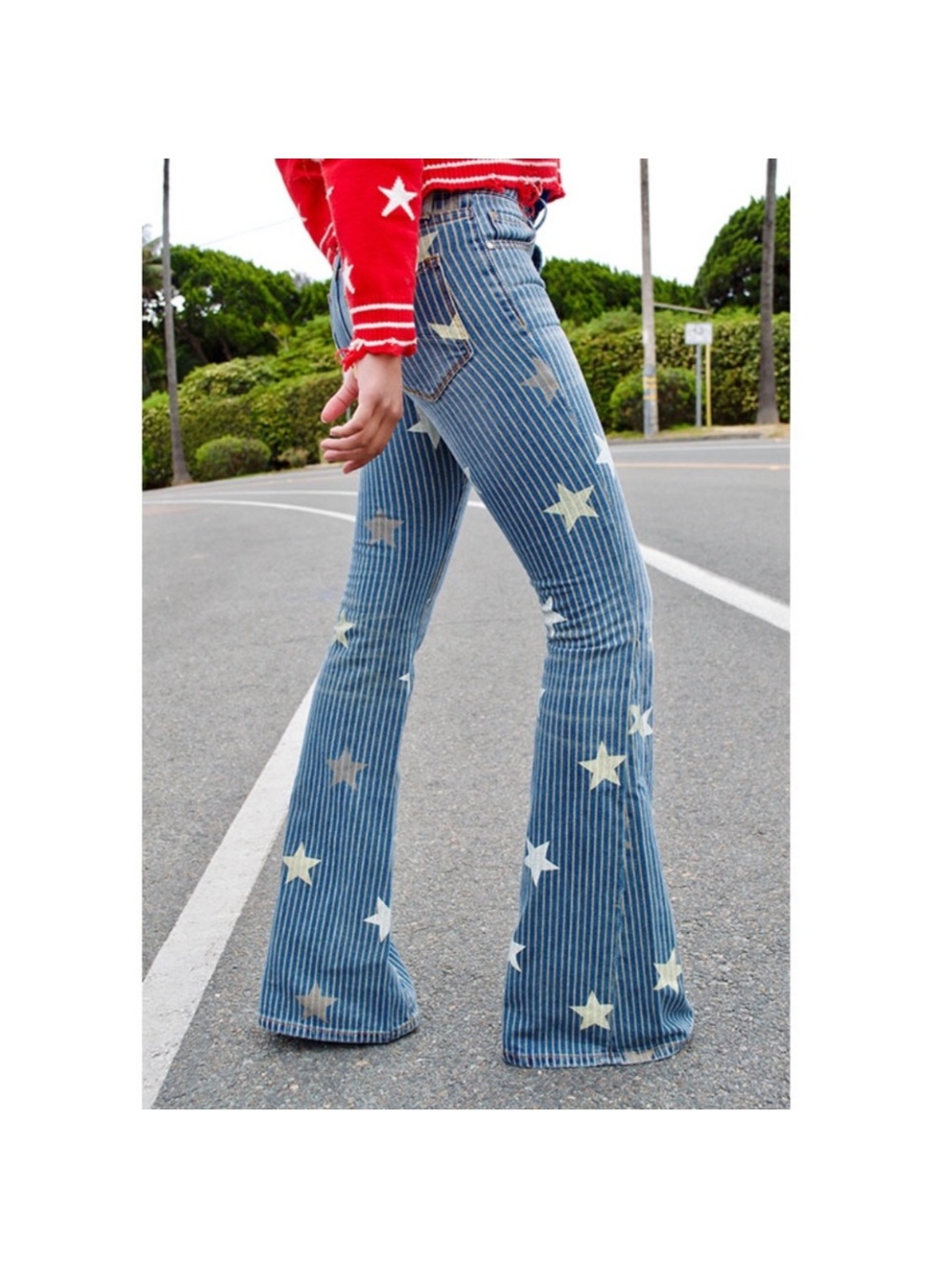 DRIFTWOOD Farrah Flare Stars & Stripes Denim Jeans